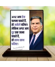 Car Dashboard Shree Ratan Tata Wooden Photo Stand  3x4 Inches, Compact & Stylish Spiritual Display For Car, Home & Office (Pack Of 1) (F48840)