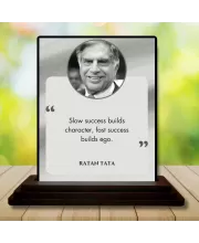 Car Dashboard Shree Ratan Tata Wooden Photo Stand  3x4 Inches, Compact & Stylish Spiritual Display For Car, Home & Office (Pack Of 1) (F48841)