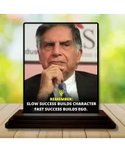 Car Dashboard Shree Ratan Tata Wooden Photo Stand  3x4 Inches, Compact & Stylish Spiritual Display For Car, Home & Office (Pack Of 1) (F48843)