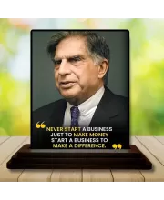 Car Dashboard Shree Ratan Tata Wooden Photo Stand  3x4 Inches, Compact & Stylish Spiritual Display For Car, Home & Office (Pack Of 1) (F48844)