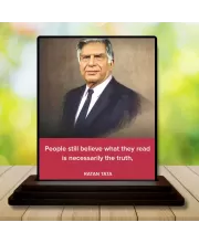 Car Dashboard Shree Ratan Tata Wooden Photo Stand  3x4 Inches, Compact & Stylish Spiritual Display For Car, Home & Office (Pack Of 1) (F48846)