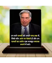 Car Dashboard Shree Ratan Tata Wooden Photo Stand  3x4 Inches, Compact & Stylish Spiritual Display For Car, Home & Office (Pack Of 1) (F48847)