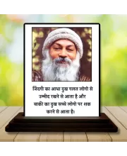 Car Dashboard Osho Rajneesh Wooden Photo Stand  3x4 Inches, Compact & Stylish Spiritual Display For Car, Home & Office (Pack Of 1) (F48852)