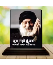 Car Dashboard Osho Wooden Photo Stand  3x4 Inches, Compact & Stylish Spiritual Display For Car, Home & Office (Pack Of 1) (F48860)