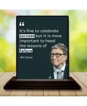Car Dashboard Bill Gates Wooden Photo Stand  3x4 Inches, Compact & Stylish Spiritual Display For Car, Home & Office (Pack Of 1) (F48865)