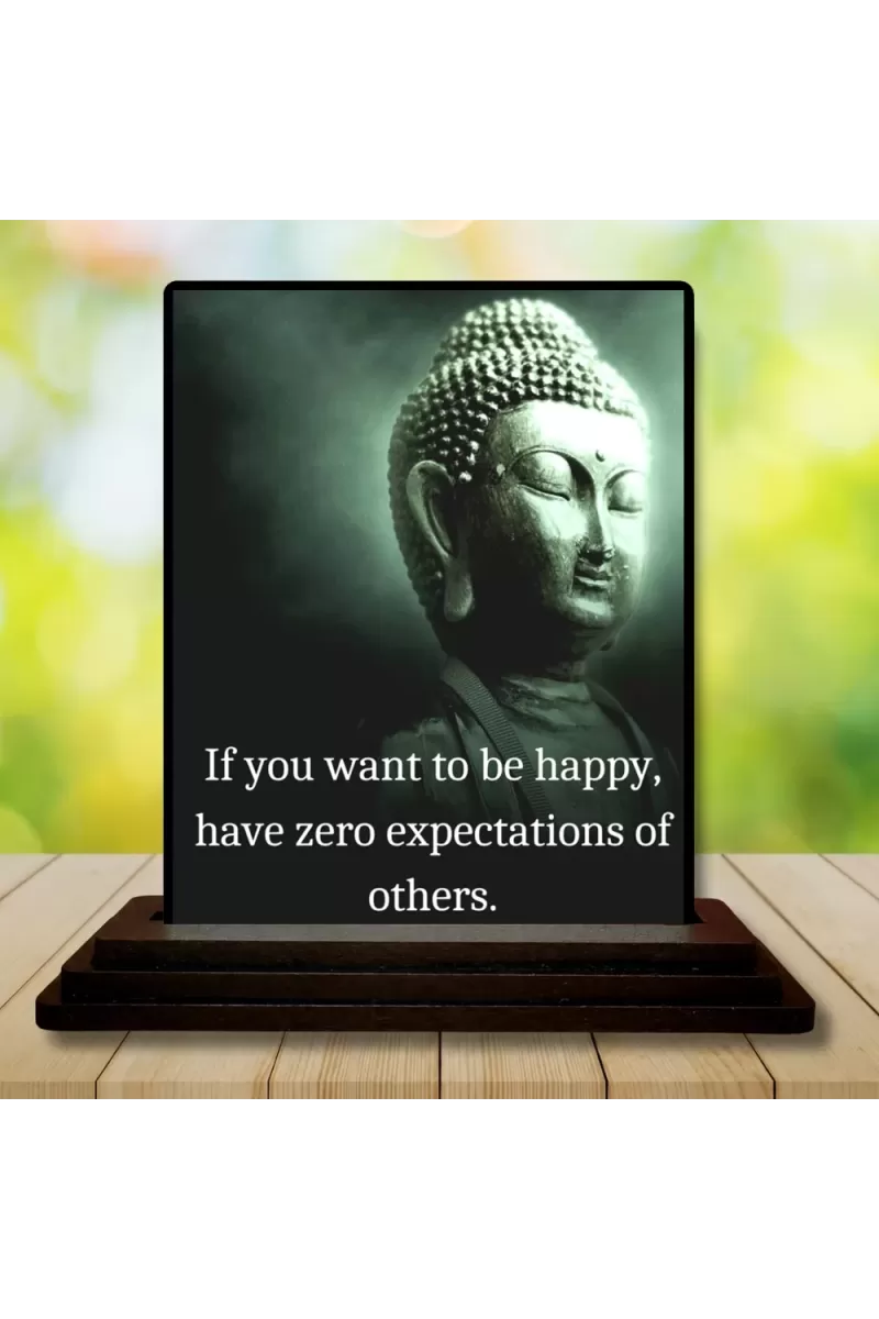 Car Dashboard Gautama Buddha Wooden Photo Stand  3x4 Inches, Compact & Stylish Spiritual Display For Car, Home & Office (Pack Of 1) (F48902)