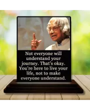 Car Dashboard Abdul Kalam Wooden Photo Stand  3x4 Inches, Compact & Stylish Spiritual Display For Car, Home & Office (Pack Of 1) (F48913)