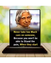Car Dashboard Abdul Kalam Wooden Photo Stand  3x4 Inches, Compact & Stylish Spiritual Display For Car, Home & Office (Pack Of 1) (F48919)