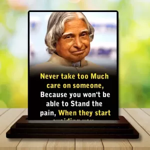 Car Dashboard Abdul Kalam Wooden Photo Stand  3x4 Inches, Compact & Stylish Spiritual Display For Car, Home & Office (Pack Of 1) (F48919)