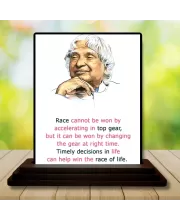 Car Dashboard Abdul Kalam Wooden Photo Stand  3x4 Inches, Compact & Stylish Spiritual Display For Car, Home & Office (Pack Of 1) (F48920)
