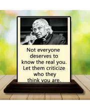 Car Dashboard Abdul Kalam Wooden Photo Stand  3x4 Inches, Compact & Stylish Spiritual Display For Car, Home & Office (Pack Of 1) (F48921)