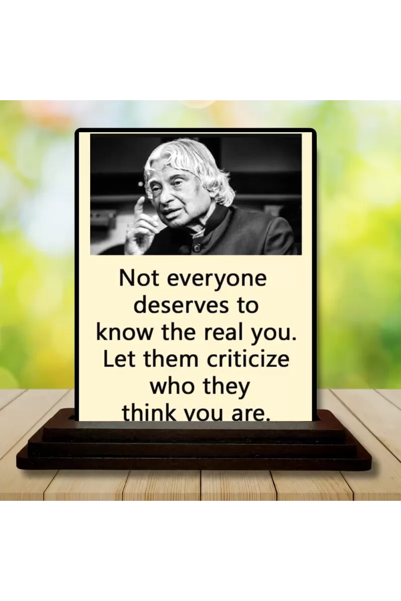 Car Dashboard Abdul Kalam Wooden Photo Stand  3x4 Inches, Compact & Stylish Spiritual Display For Car, Home & Office (Pack Of 1) (F48921)