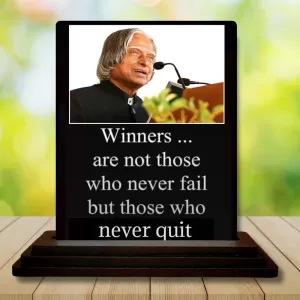 Car Dashboard Abdul Kalam Wooden Photo Stand  3x4 Inches, Compact & Stylish Spiritual Display For Car, Home & Office (Pack Of 1) (F48923)