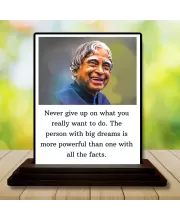 Car Dashboard Abdul Kalam Wooden Photo Stand  3x4 Inches, Compact & Stylish Spiritual Display For Car, Home & Office (Pack Of 1) (F48925)