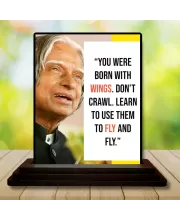 Car Dashboard Abdul Kalam Wooden Photo Stand  3x4 Inches, Compact & Stylish Spiritual Display For Car, Home & Office (Pack Of 1) (F48927)