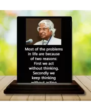 Car Dashboard Abdul Kalam Wooden Photo Stand  3x4 Inches, Compact & Stylish Spiritual Display For Car, Home & Office (Pack Of 1) (F48928)