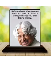Car Dashboard Abdul Kalam Wooden Photo Stand  3x4 Inches, Compact & Stylish Spiritual Display For Car, Home & Office (Pack Of 1) (F48930)