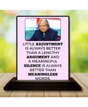 Car Dashboard Abdul Kalam Wooden Photo Stand  3x4 Inches, Compact & Stylish Spiritual Display For Car, Home & Office (Pack Of 1) (F48931)