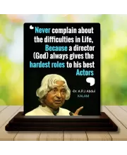 Car Dashboard A.P.J. Abdul Kalam Wooden Photo Stand  3x4 Inches, Compact & Stylish Spiritual Display For Car, Home & Office (Pack Of 1) (F48933)