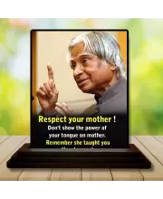 Car Dashboard Abdul Kalam Wooden Photo Stand  3x4 Inches, Compact & Stylish Spiritual Display For Car, Home & Office (Pack Of 1) (F48934)