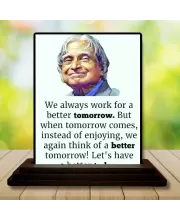 Car Dashboard Abdul Kalam Wooden Photo Stand  3x4 Inches, Compact & Stylish Spiritual Display For Car, Home & Office (Pack Of 1) (F48936)