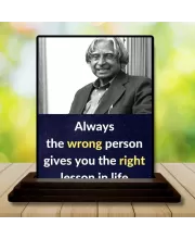 Car Dashboard Abdul Kalam Wooden Photo Stand  3x4 Inches, Compact & Stylish Spiritual Display For Car, Home & Office (Pack Of 1) (F48938)