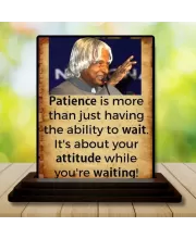 Car Dashboard Abdul Kalam Wooden Photo Stand  3x4 Inches, Compact & Stylish Spiritual Display For Car, Home & Office (Pack Of 1) (F48939)