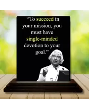 Car Dashboard Abdul Kalam Wooden Photo Stand  3x4 Inches, Compact & Stylish Spiritual Display For Car, Home & Office (Pack Of 1) (F48941)