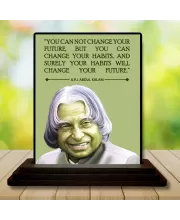 Car Dashboard A.P.J. Abdul Kalam Wooden Photo Stand  3x4 Inches, Compact & Stylish Spiritual Display For Car, Home & Office (Pack Of 1) (F48942)