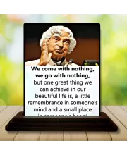Car Dashboard Abdul Kalam Wooden Photo Stand  3x4 Inches, Compact & Stylish Spiritual Display For Car, Home & Office (Pack Of 1) (F48944)