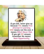 Car Dashboard Abdul Kalam Wooden Photo Stand  3x4 Inches, Compact & Stylish Spiritual Display For Car, Home & Office (Pack Of 1) (F48945)