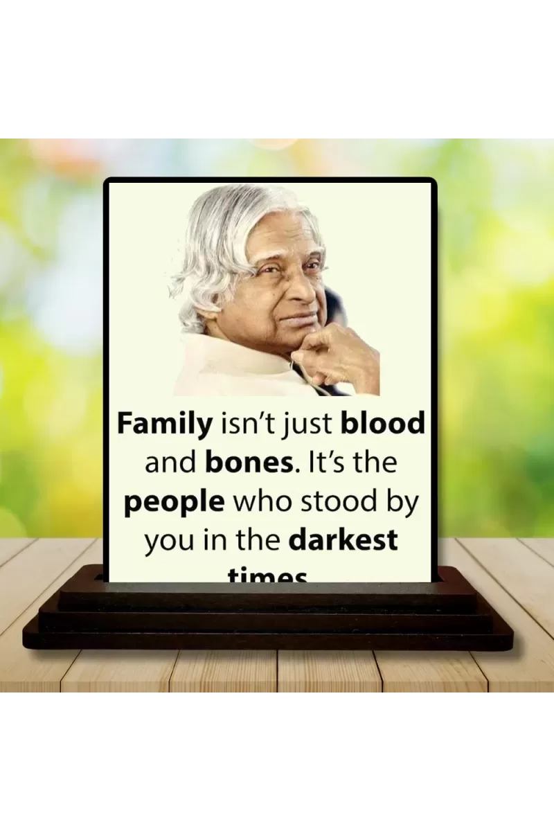 Car Dashboard Abdul Kalam Wooden Photo Stand  3x4 Inches, Compact & Stylish Spiritual Display For Car, Home & Office (Pack Of 1) (F48946)