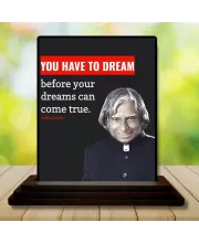 Car Dashboard Abdul Kalam Wooden Photo Stand  3x4 Inches, Compact & Stylish Spiritual Display For Car, Home & Office (Pack Of 1) (F48949)