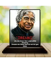 Car Dashboard Abdul Kalam Wooden Photo Stand  3x4 Inches, Compact & Stylish Spiritual Display For Car, Home & Office (Pack Of 1) (F48950)
