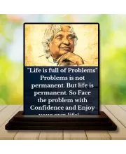 Car Dashboard Abdul Kalam Wooden Photo Stand  3x4 Inches, Compact & Stylish Spiritual Display For Car, Home & Office (Pack Of 1) (F48951)