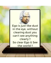 Car Dashboard Abdul Kalam Wooden Photo Stand  3x4 Inches, Compact & Stylish Spiritual Display For Car, Home & Office (Pack Of 1) (F48953)