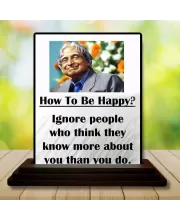 Car Dashboard Abdul Kalam Wooden Photo Stand  3x4 Inches, Compact & Stylish Spiritual Display For Car, Home & Office (Pack Of 1) (F48955)