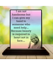 Car Dashboard Betty White Wooden Photo Stand  3x4 Inches, Compact & Stylish Spiritual Display For Car, Home & Office (Pack Of 1) (F48956)