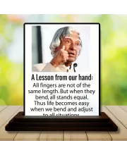 Car Dashboard Abdul Kalam Wooden Photo Stand  3x4 Inches, Compact & Stylish Spiritual Display For Car, Home & Office (Pack Of 1) (F48959)