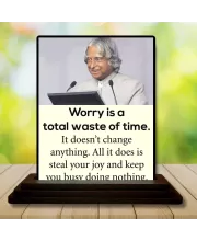 Car Dashboard Abdul Kalam Wooden Photo Stand  3x4 Inches, Compact & Stylish Spiritual Display For Car, Home & Office (Pack Of 1) (F48960)