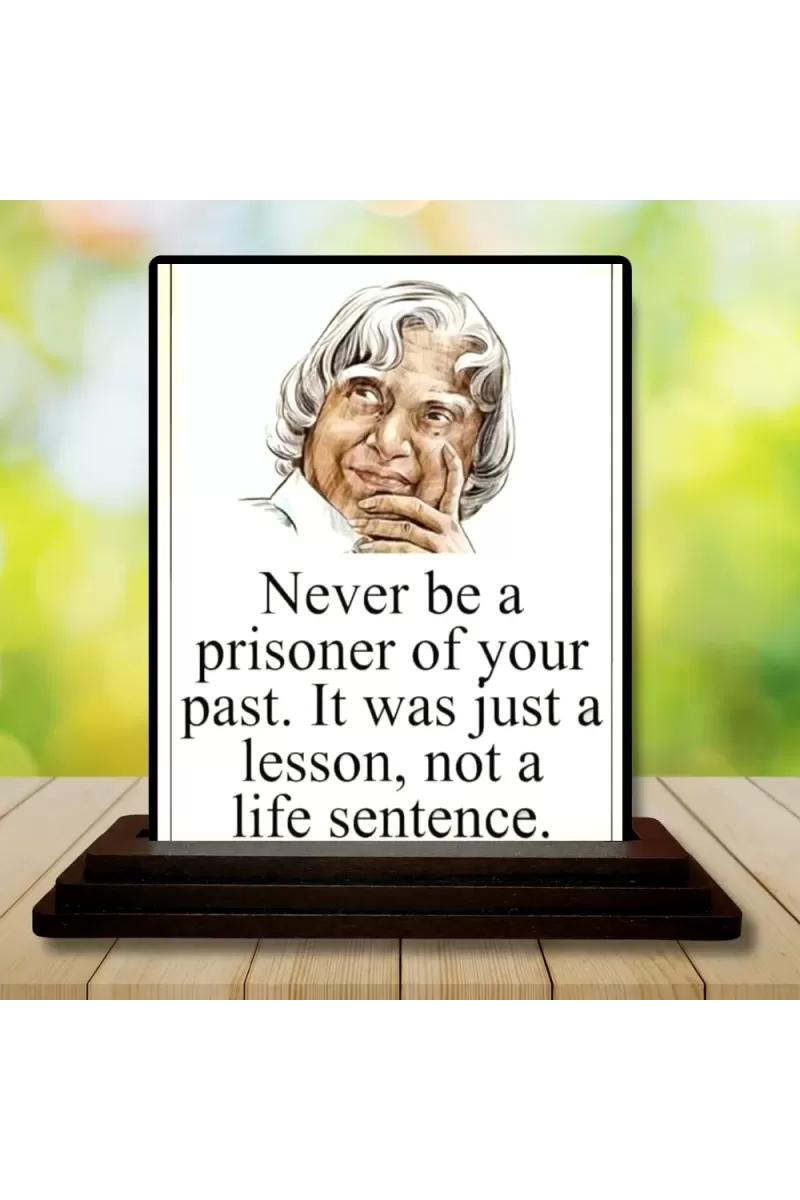 Car Dashboard Abdul Kalam Wooden Photo Stand  3x4 Inches, Compact & Stylish Spiritual Display For Car, Home & Office (Pack Of 1) (F48962)