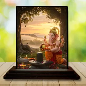 Car Dashboard Ganesha Wooden Photo Stand 3x4 Inches, Compact & Stylish Spiritual Display For Car, Home & Office (Pack Of 1) (F48967) Car Dashboard Ganesha Wooden Photo Stand 3x4 Inches, Compact & Stylish Spiritual Display For Car, Home & Office (Pack Of 1) (F48967)