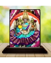 Car Dashboard Lord Ganesha Wooden Photo Stand  3x4 Inches, Compact & Stylish Spiritual Display For Car, Home & Office (Pack Of 1) (F48970)