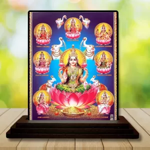 Car Dashboard Dhanya Lord Ganesha Wooden Photo Stand  3x4 Inches, Compact & Stylish Spiritual Display For Car, Home & Office (Pack Of 1) (F48975)
