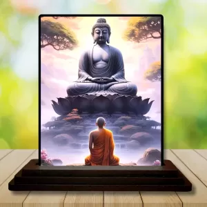 Car Dashboard Gautama Buddha Wooden Photo Stand 3x4 Inches, Compact & Stylish Spiritual Display For Car, Home & Office (Pack Of 1) (F48976) Car Dashboard Gautama Buddha Wooden Photo Stand 3x4 Inches, Compact & Stylish Spiritual Display For Car, Home & Office (Pack Of 1) (F48976)