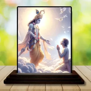 Car Dashboard Lord Shree Krishna Wooden Photo Stand 3x4 Inches, Compact & Stylish Spiritual Display For Car, Home & Office (Pack Of 1) (F48978) Car Dashboard Lord Shree Krishna Wooden Photo Stand 3x4 Inches, Compact & Stylish Spiritual Display For Car, Home & Office (Pack Of 1) (F48978)