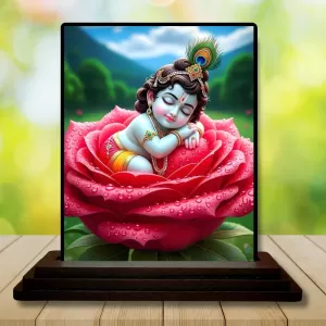 Car Dashboard Lord Shree Krishna Wooden Photo Stand 3x4 Inches, Compact & Stylish Spiritual Display For Car, Home & Office (Pack Of 1) (F48991) Car Dashboard Lord Shree Krishna Wooden Photo Stand 3x4 Inches, Compact & Stylish Spiritual Display For Car, Home & Office (Pack Of 1) (F48991)