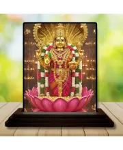 Car Dashboard Lakshmi Wooden Photo Stand  3x4 Inches, Compact & Stylish Spiritual Display For Car, Home & Office (Pack Of 1) (F48994)