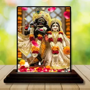 Car Dashboard Shree Krishna And Shree Radha Wooden Photo Stand 3x4 Inches, Compact & Stylish Spiritual Display For Car, Home & Office (Pack Of 1) (F49000) Car Dashboard Shree Krishna And Shree Radha Wooden Photo Stand 3x4 Inches, Compact & Stylish Spiritual Display For Car, Home & Office (Pack Of 1) (F49000)