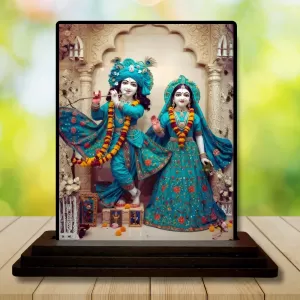 Car Dashboard Shree Krishna And Shree Radha Wooden Photo Stand 3x4 Inches, Compact & Stylish Spiritual Display For Car, Home & Office (Pack Of 1) (F49001) Car Dashboard Shree Krishna And Shree Radha Wooden Photo Stand 3x4 Inches, Compact & Stylish Spiritual Display For Car, Home & Office (Pack Of 1) (F49001)